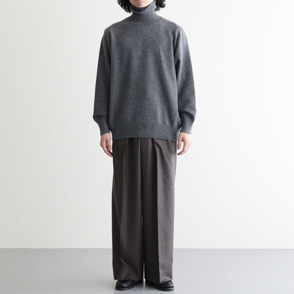 EXTRA FINE WOOL KNIT TURTLE NECK LS #GREY [ST.1635]