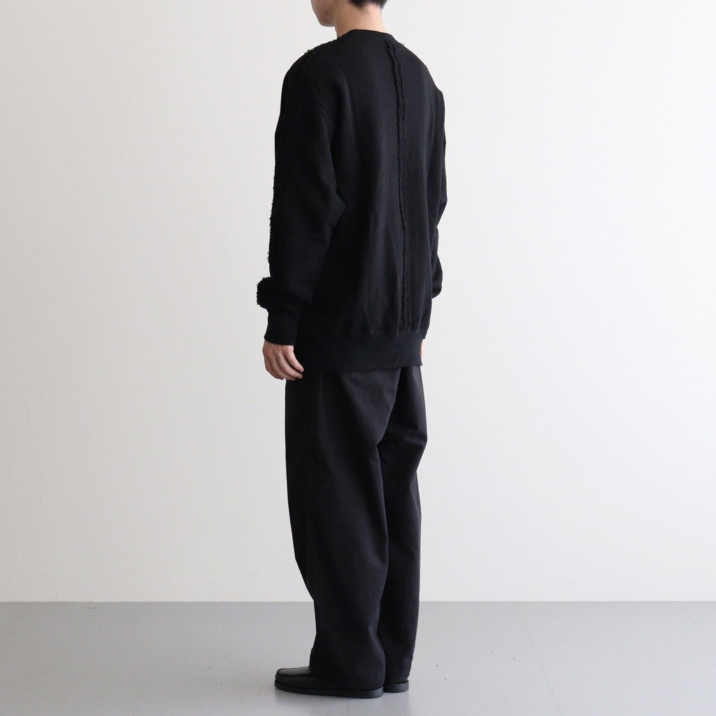 綿麻ヘリンボーン ベイカーパンツ #BLACK [HO-P019-051]