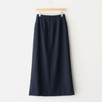 WOOL KID MOHAIR HOP SACK SLIT SKIRT #DARK NAVY [A25SS06MH]