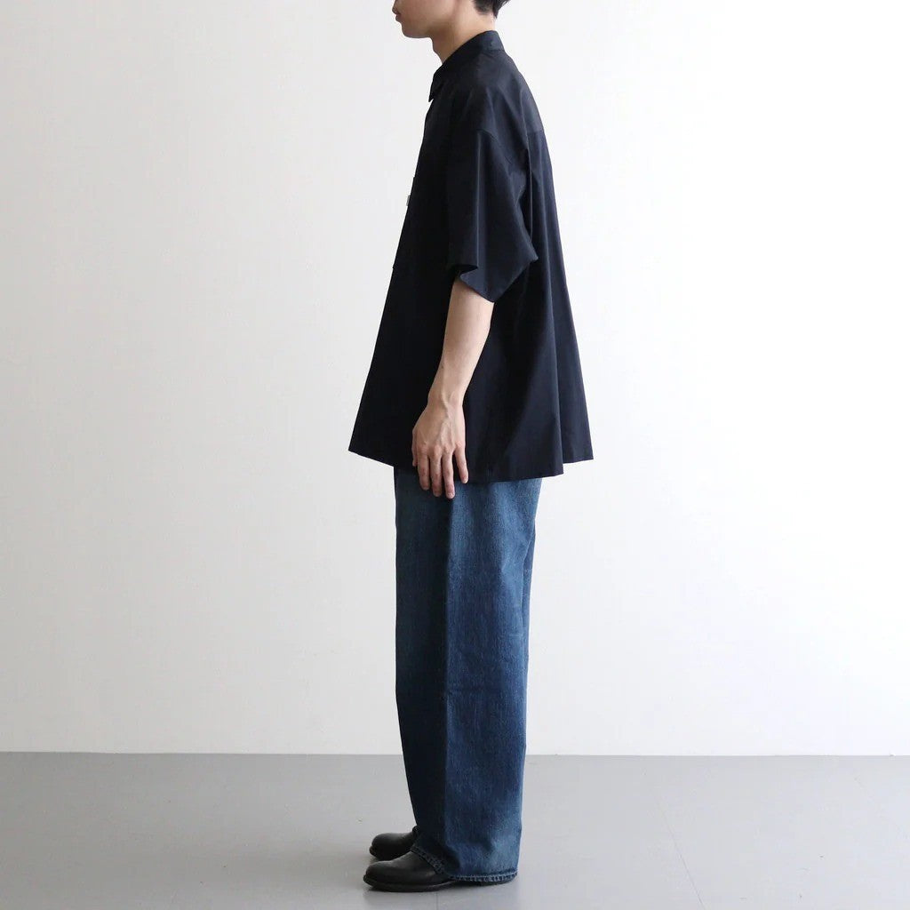 Solotex Twill S/S Oversized Box Shirt #NAVY [GM261-50159B]