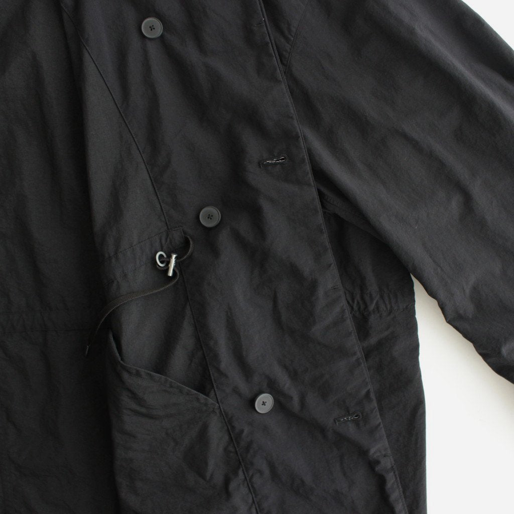 FMFOCT| Nylon Tussor Garment Dye Mod Coat #BLACK [RB_FR1003CT]
