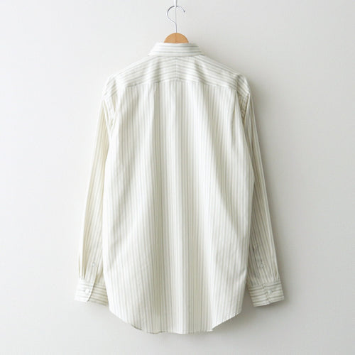 COTTON SILK STRIPE SHIRT #IVORY STRIPE [A26SS01CS]