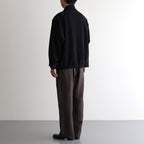 GRADATION PLEATS TWIST SLEEVE ZIP JACKET #BLACK [ST.1126]