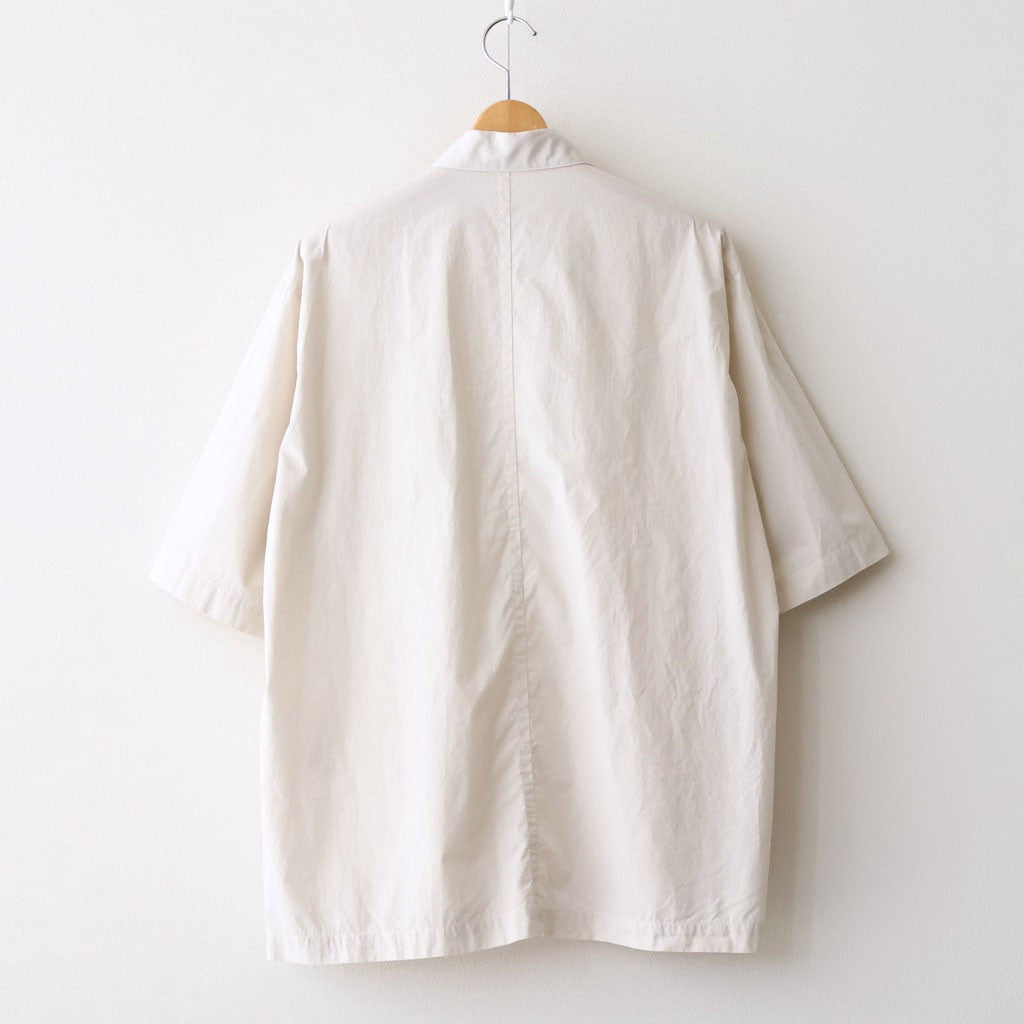 SHRINK COTTON LAWN OVERSIZED HALF SLEEVE SHIRT #BEIGE [BLAGLM0402]