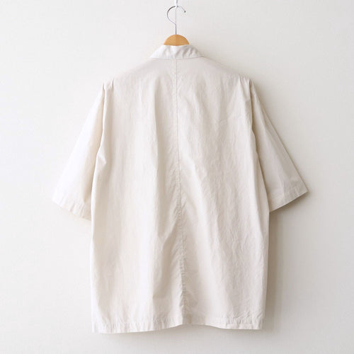 SHRINK COTTON LAWN OVERSIZED HALF SLEEVE SHIRT #BEIGE [BLAGLM0402]