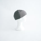 BATONER ウール梳毛リブ ブリーチ加工 ニットキャップ #KHAKI [HR-N005-051]