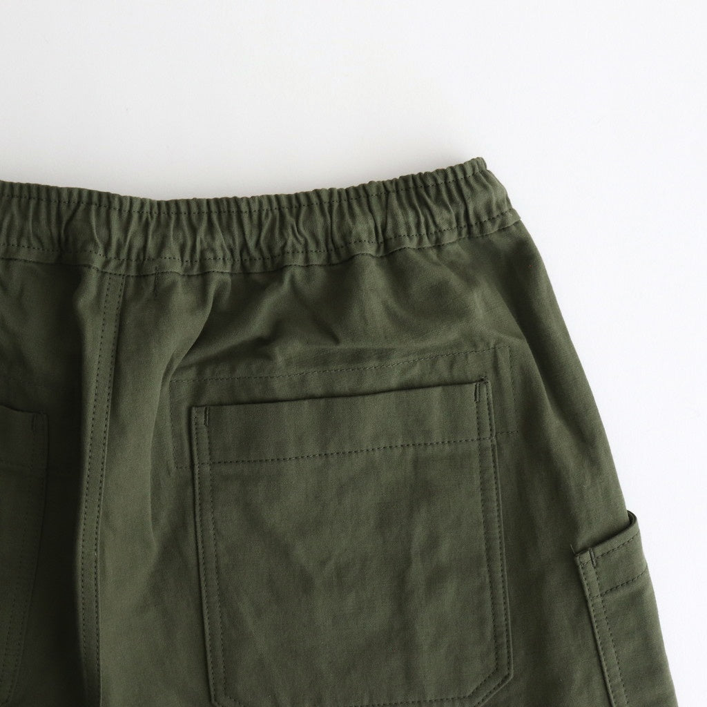 綿麻ヘリンボーン ベイカーパンツ #KHAKI [HO-P019-051]