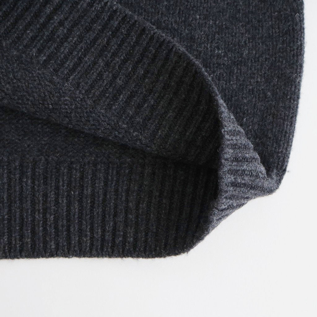 Wool 100% Raglan Knit #C/GRY [12520520]