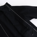 WOOL MAX CANVAS HIGH NECK ZIP BLOUSON #BLACK [A25SB03WC]