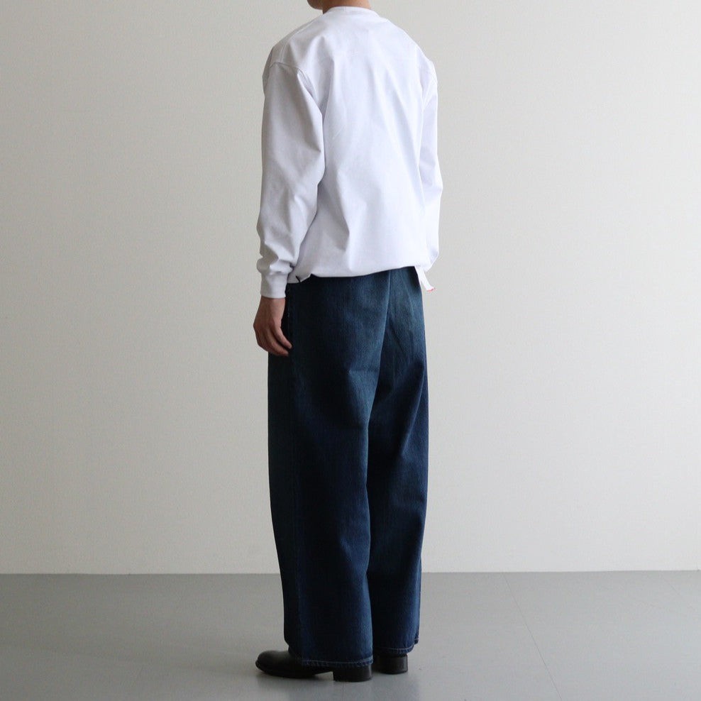 Selvage Denim Two Tuck Pants #INDIGO DARK FADE [GU251-40188DB]