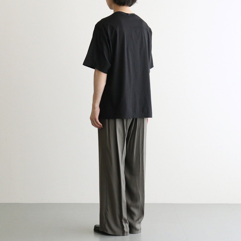 Modal Front Flat 1pleated Easy Trousers #CHARCOAL [YK26SS01216P]