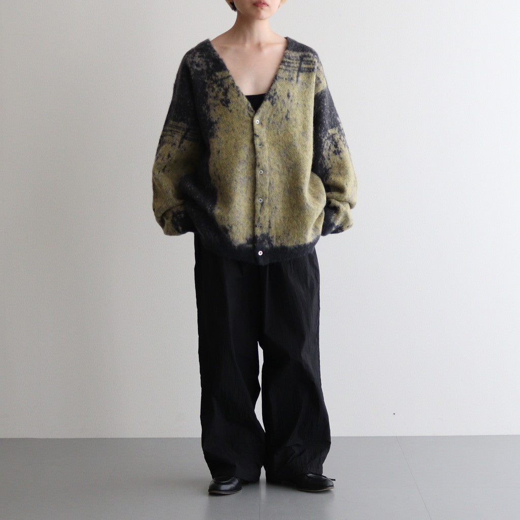 JACQUARD MOHAIR CARDIGAN #YELLOW [YK24FW0814S]