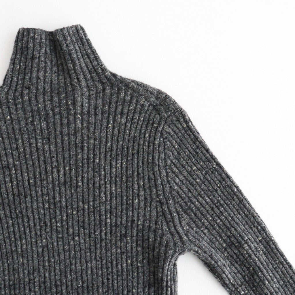 CASHMERE NEP KNIT TURTLE #MIX GRAY [A26AT04NE]