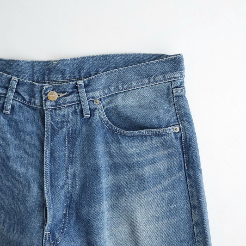 Selvage Denim Five Pocket Wide Straight Pants #INDIGO LIGHT FADE [GU263-40059LB]