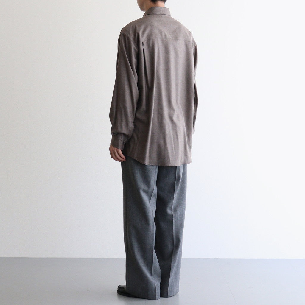 SUPER LIGHT WOOL SHIRT #TOP BROWN [A25AS01OS] - ciacura 三重県