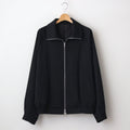 W/SI SATIN ZIP UP SHORT JACKET #BLACK [ST.1068]