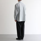 CORPORATE UNIFORM L/S SHIRT #GREEN STRIPE [FSC253-50105B]