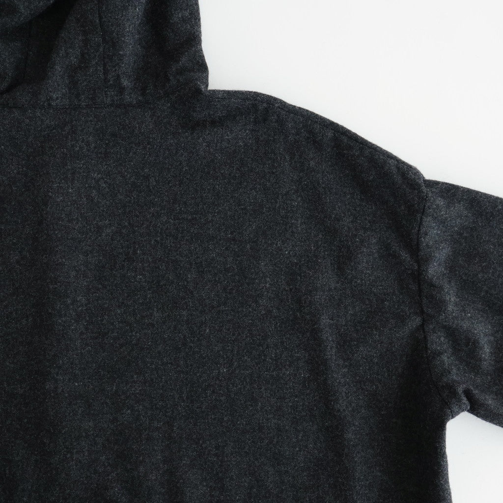 縮絨ウールワイドフーディー #CHARCOAL GRAY [D225-T391]