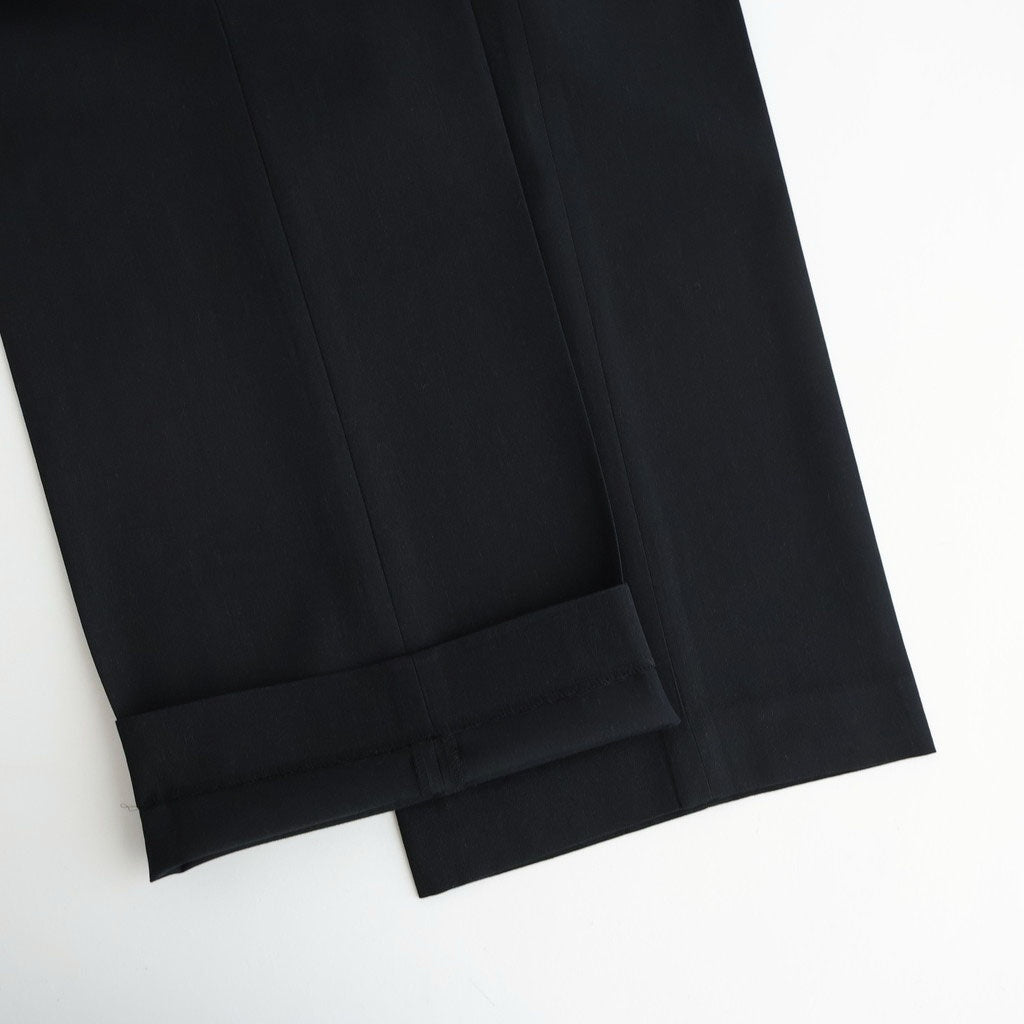LIGHT WOOL MAX GABARDINE SLACKS #TOP BLACK [A26SP08MG]