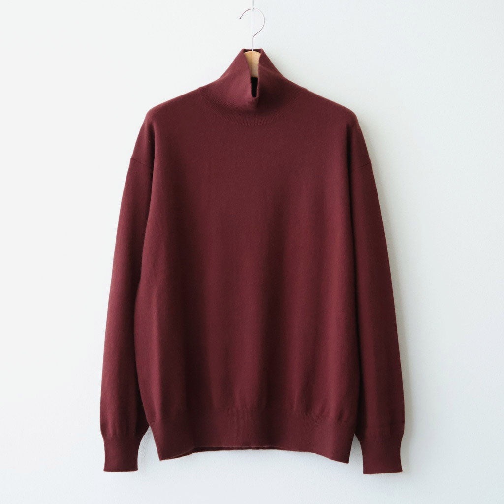 BABY CASHMERE KNIT TURTLE #RED BROWN [A26AT03BC]