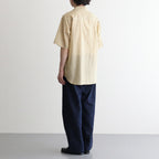 AIRY LIGHT COTTON CHECK HALF SLEEVED SHIRT #MUSTARD GINGHAM CHECK [A26SS02GC]