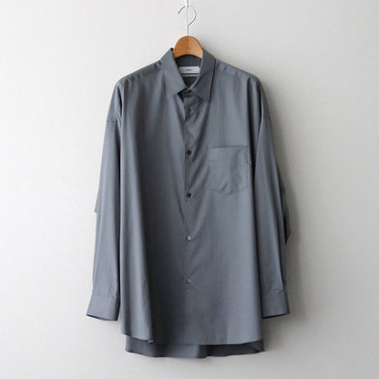 Silicon Poplin Oversized Regular Collar Shirt #GRAY [GM243-50144]