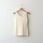 ORGANIC COTTON FINE RIB TANK #IVORY [A26ST03OF]