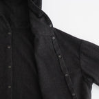 縮絨ウールワイドフーディー #DARK BROWN [D225-T391]