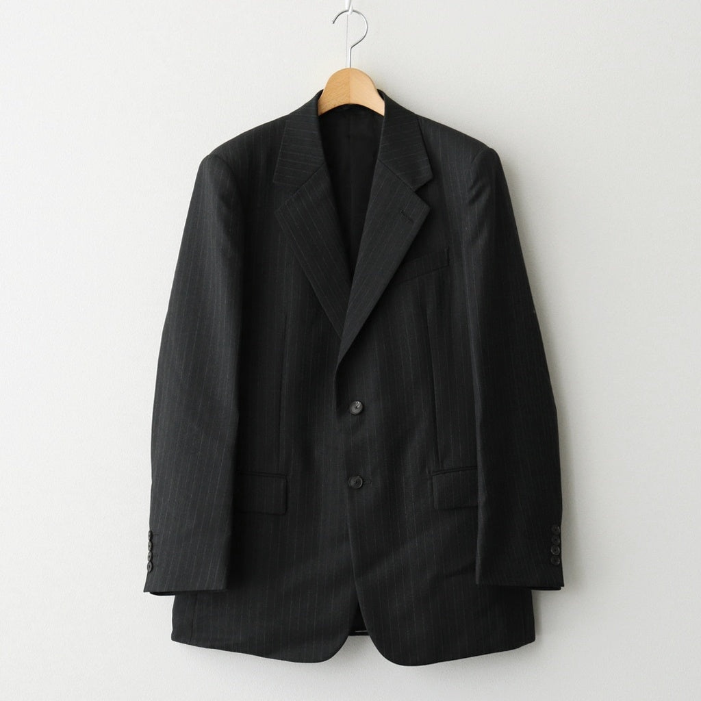 BLUEFACED WOOL JACKET #CHARCOAL NAVY STRIPE [A25AJ01BS]