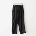 GARMENTDYED COTTON SILK TWILL EASY PANTS #BLACK [YK25SS001007P]
