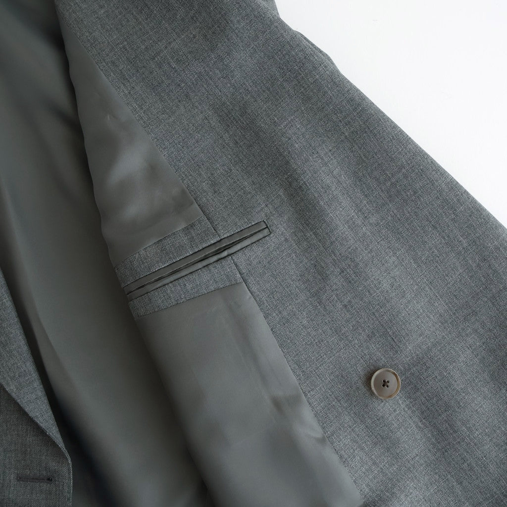 BLUEFACED WOOL DOUBLE-BREASTED JACKET #GRAY STRIPE [A25AJ04BS]