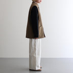 BUTTON VEST #olive [44558].