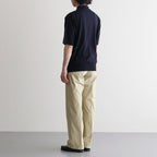 GARMENT-DYED FINX SHUTTLE WEATHER ONE-TUCK SLACKS #KHAKI BEIGE [A26SP03SW]