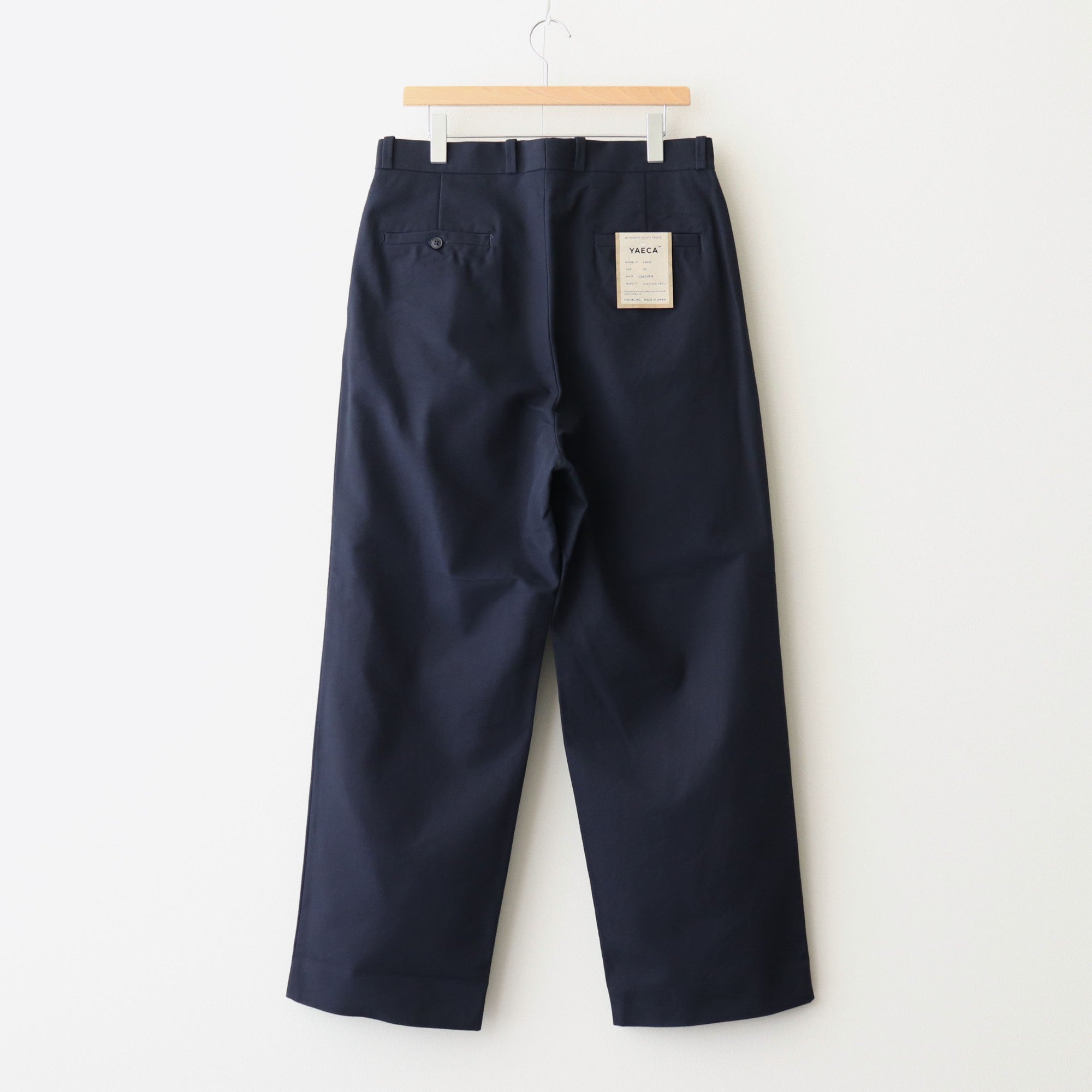 chino tuck straight #navy [15635]
