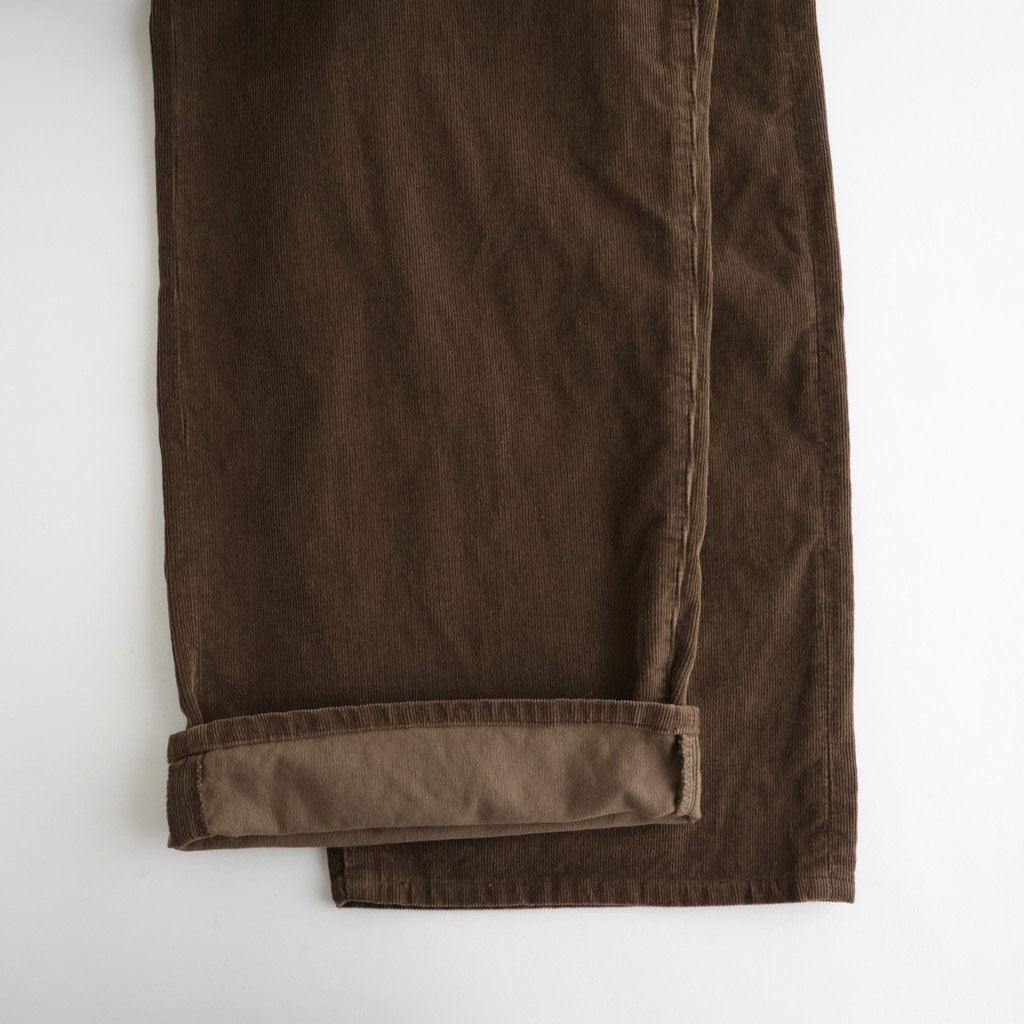 Corduroy Wide Pants #BROWN [ID-PT199]