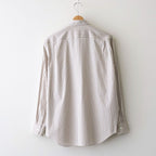 COTTON SILK STRIPE SHIRT #RED BROWN STRIPE [A26AS03CS]