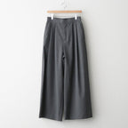 WOOL TROPICAL WIDE EASY PANTS #TOP GRAY [PRAGCW0110]
