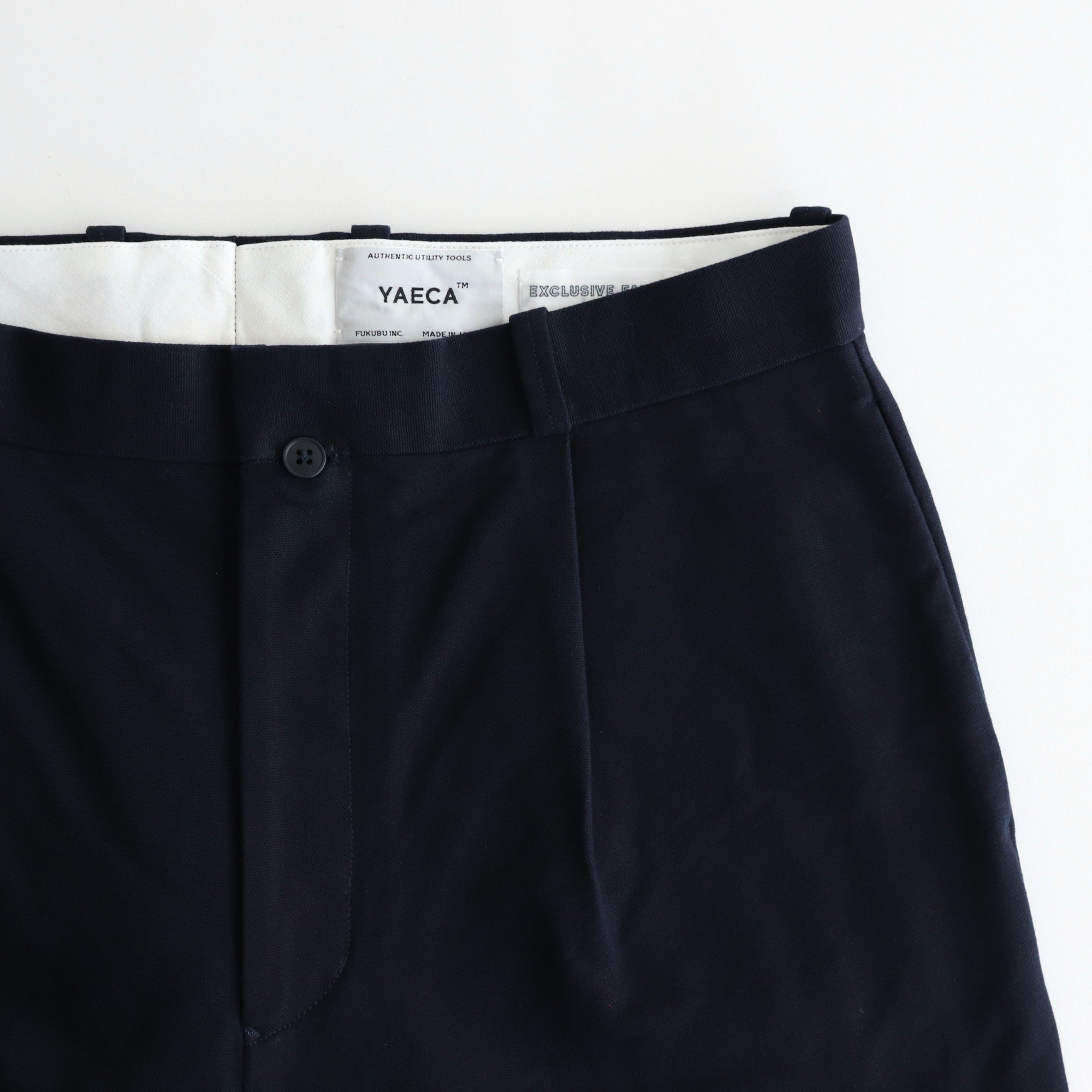 chino tuck straight #navy [15635]