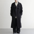 GARMENT-DYED TEXTURED CHINO COAT #BLACK [A26SC01MC]