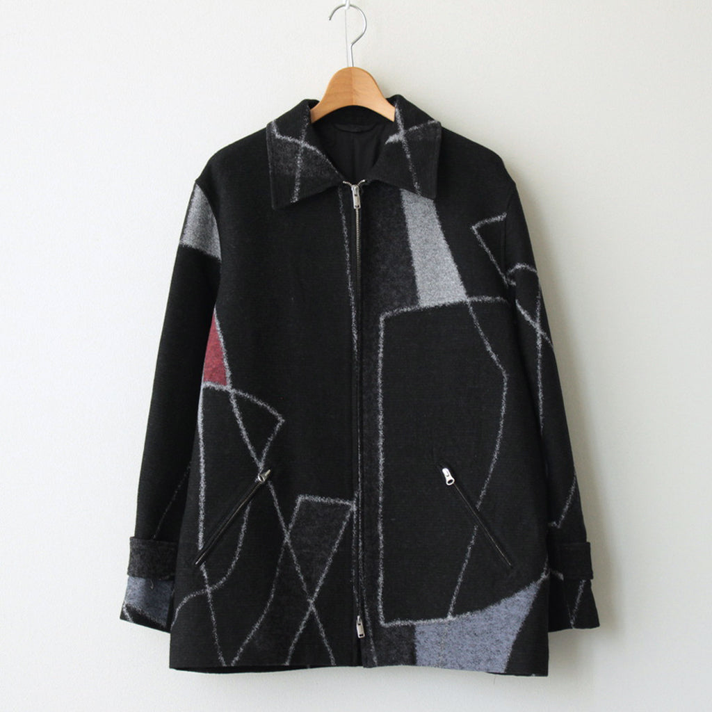 JACQUARD ZIP BLOUSON #BLACK [YK23FW0525B]