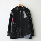 JACQUARD ZIP BLOUSON #BLACK [YK23FW0525B]