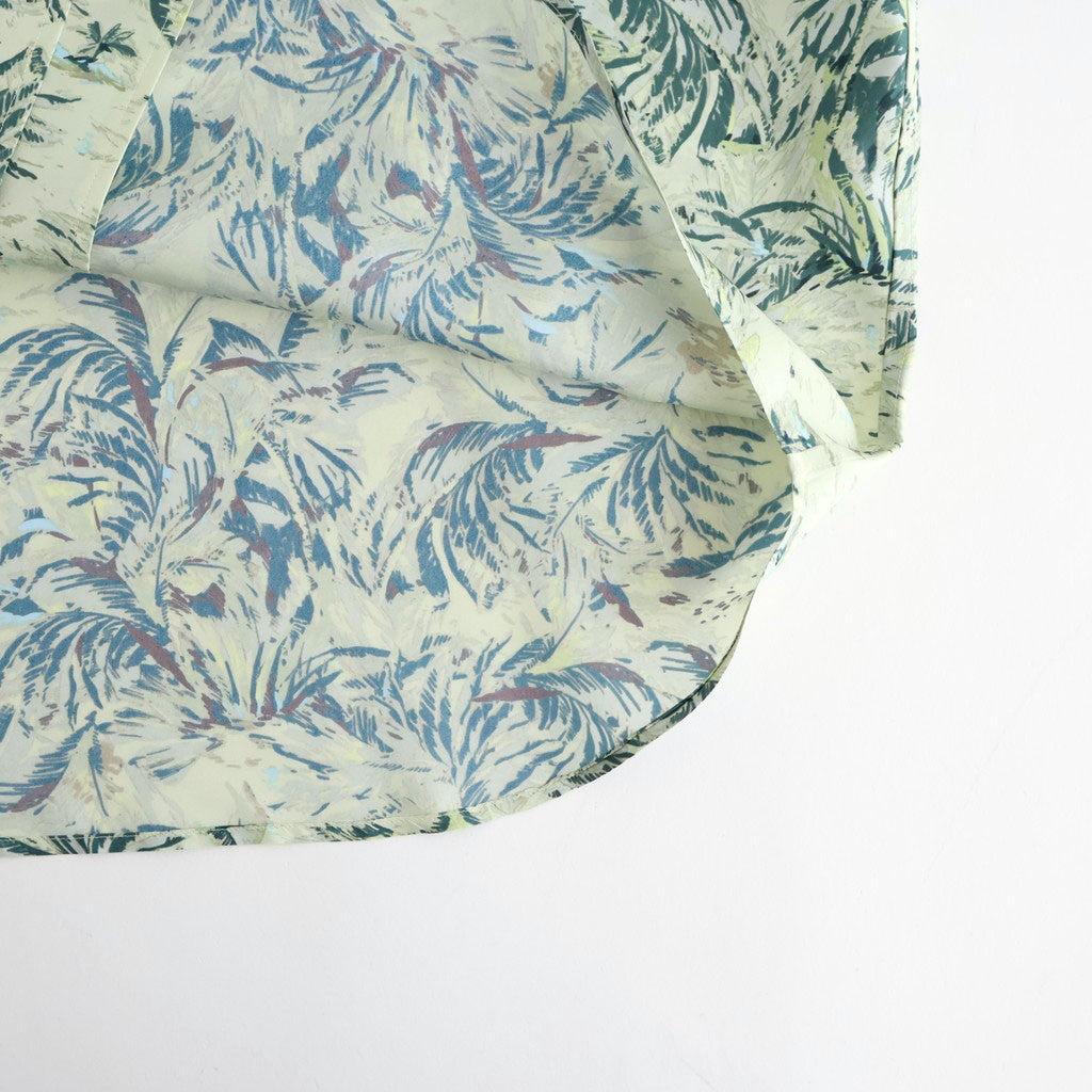 PRINTED AIRY SILK HALF-SLEEVED SHIRT #PALE GREEN [A26SS01AP]