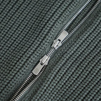 BATONER ウール梳毛片畔 ジップカーディガン #KHAKI [HR-N003-051]