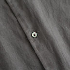 COTTON SILK GARMENT-DYED LOOSED SHIRT #CARBON [YK26SS01289SH]