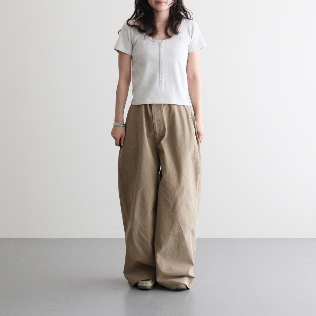 Cotton Henry Neck #LT.GREY [I26SS-BC11]