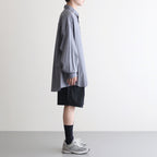 Silicon Poplin Oversized Regular Collar Shirt #GRAY [GM243-50144]