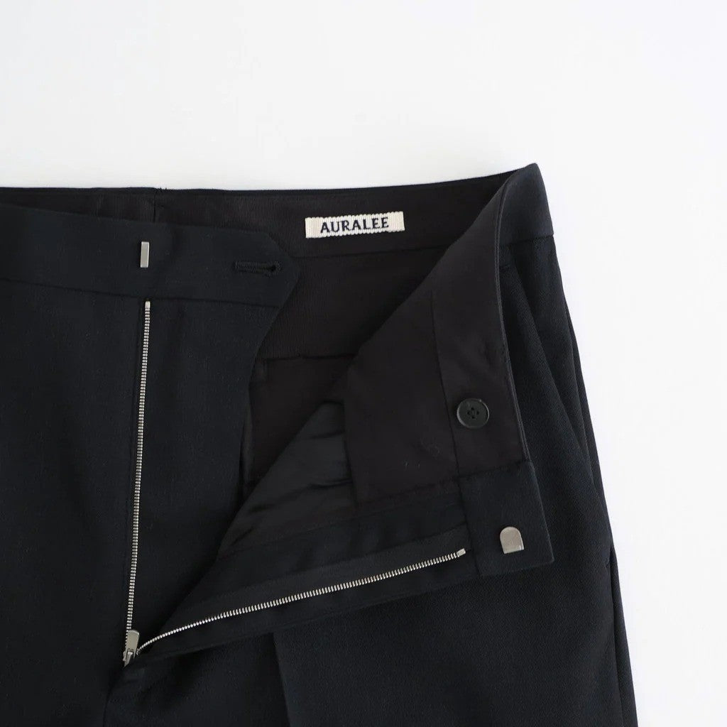 LIGHT WOOL MAX GABARDINE SLACKS #TOP BLACK [A26AP05MG]