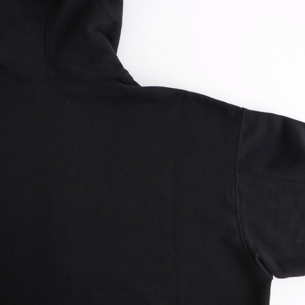 COTTON CASHMERE SWEAT ZIP HOODY #BLACK [ST.1469]