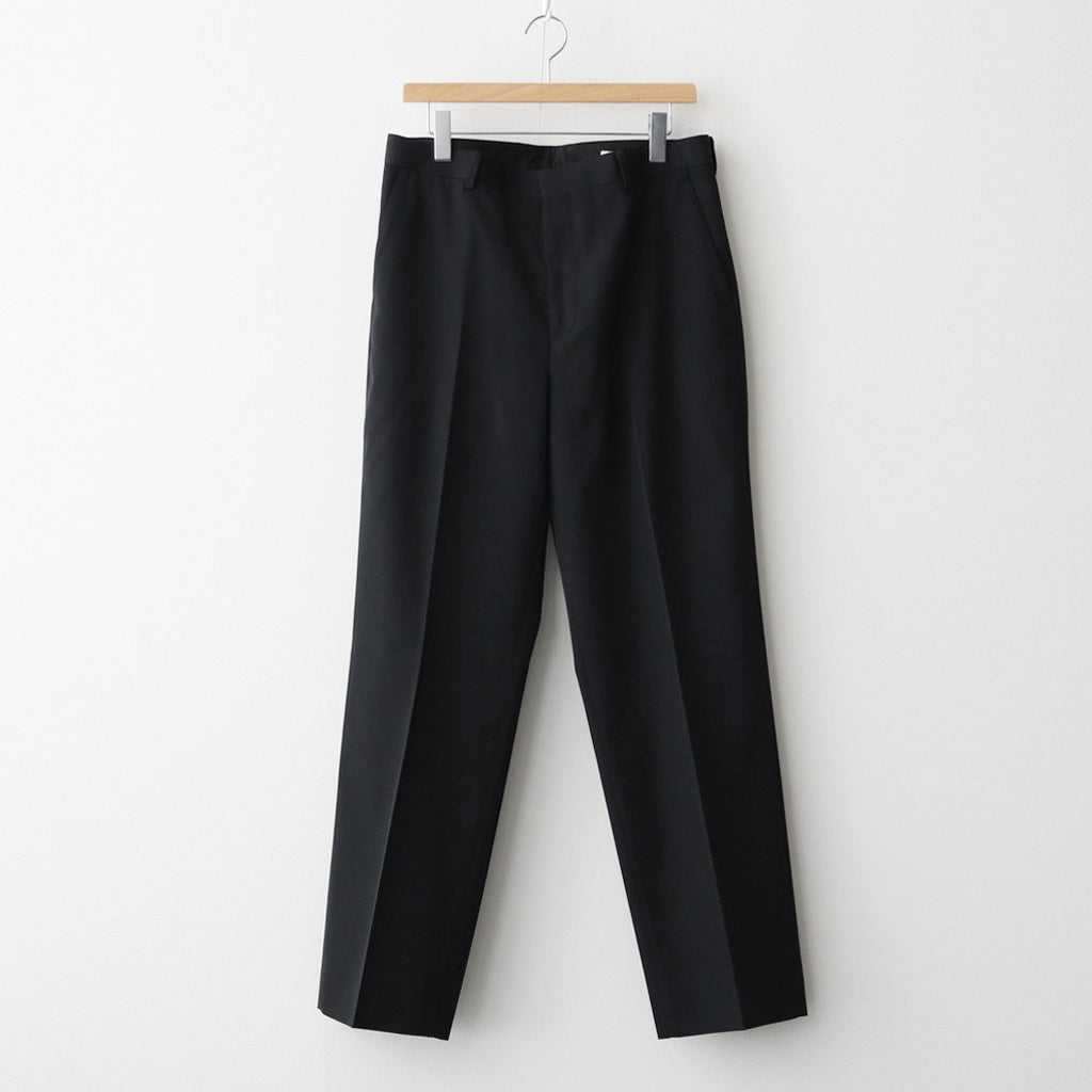 LIGHT WOOL MAX GABARDINE SLACKS #TOP BLACK [A25AP02MG]