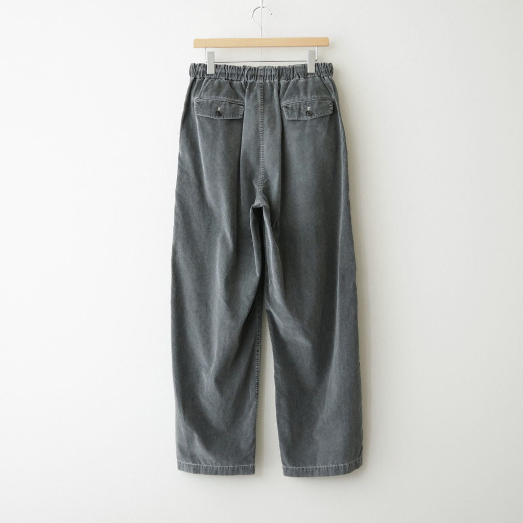 Corduroy 1Pleated Easy Trousers #Black [YK26FW01339P]